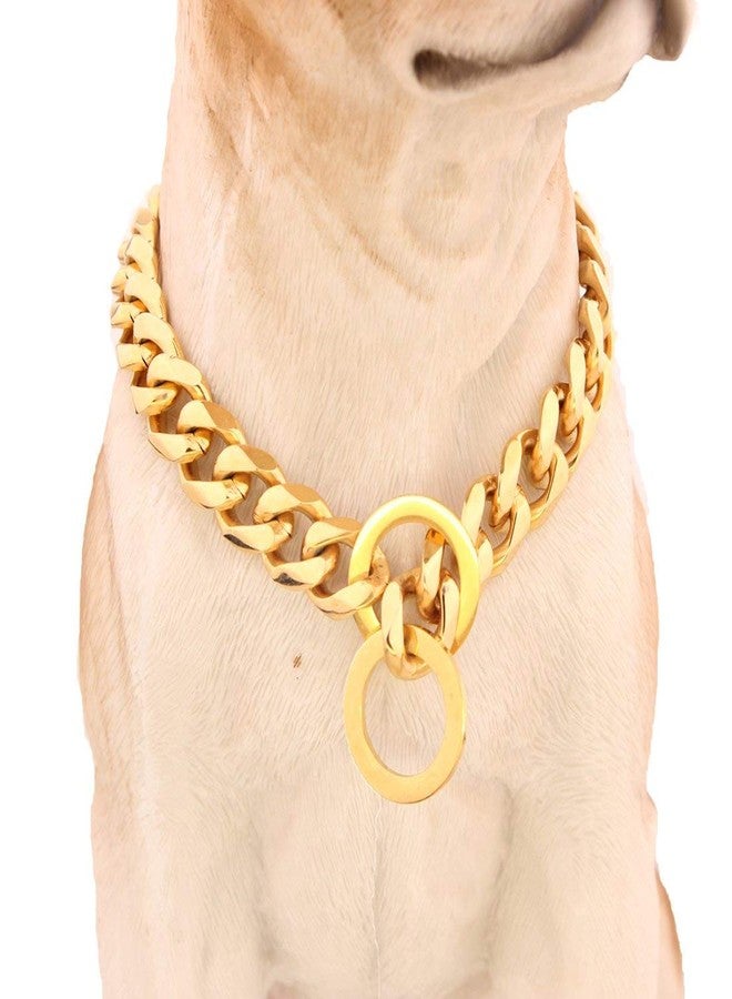 Smart Pups Medium Dog Training Brass Choke Chain-Long 8 no 30 inch chain Pack of 1 Pcs - Image 1